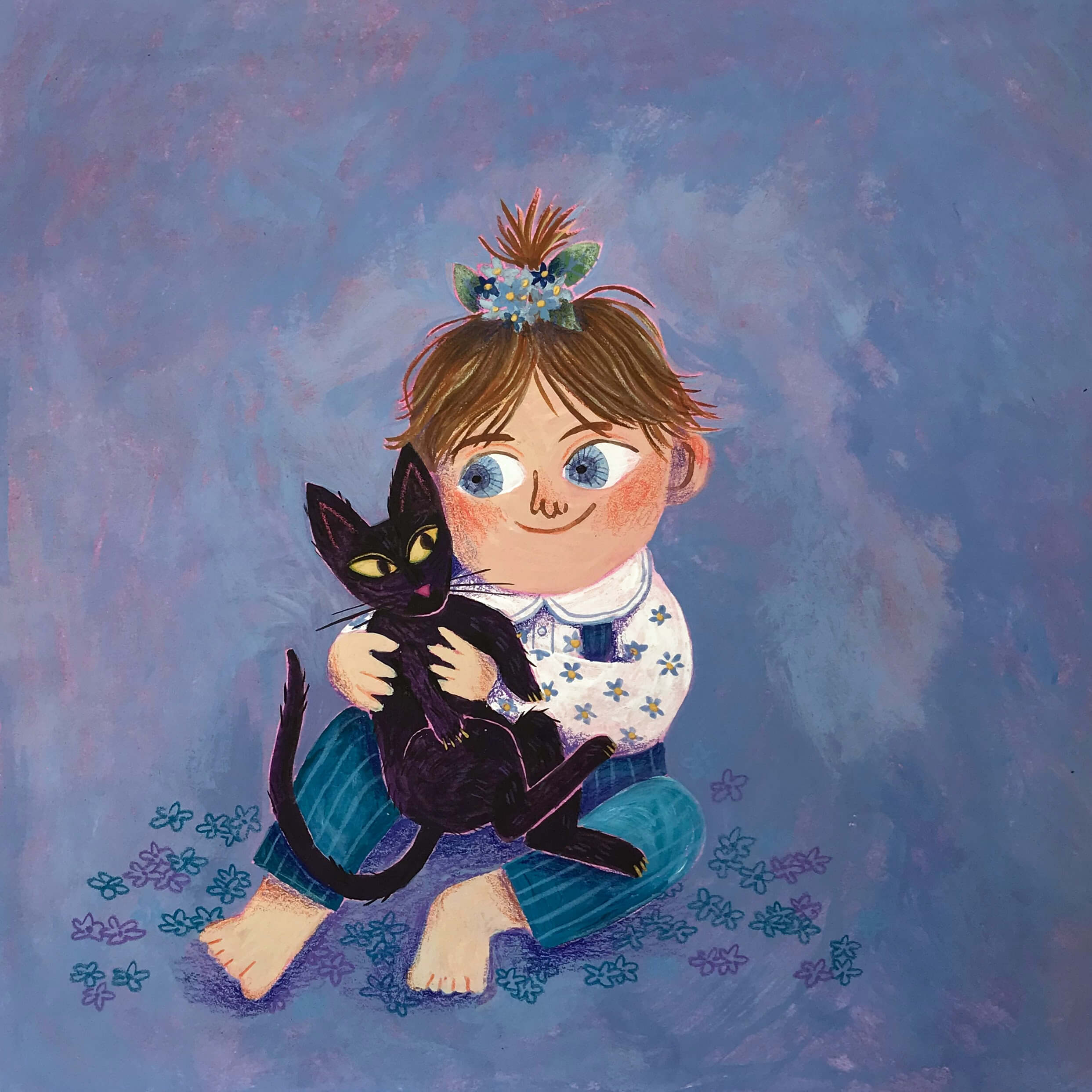 Mia et son chat